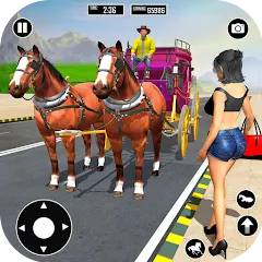 Скачать взломанную Horse Cart Taxi Transport Game  [МОД Все открыто] - полная версия apk на Андроид