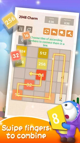 Number Charm: Slide Puzzle (Две тысячи сорок восемь)  [МОД Unlimited Money] Screenshot 2