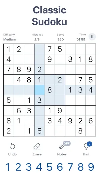 Sudoku.com - Classic Sudoku  [МОД Меню] Screenshot 1