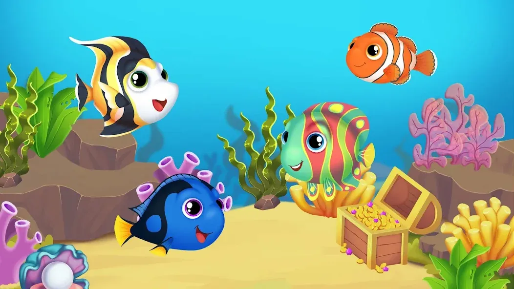 Baby Aquarium - Fish game  [МОД Много монет] Screenshot 1