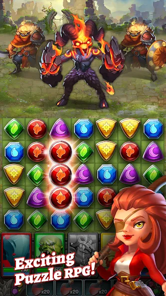 Dragon Strike: Puzzle RPG (Драгон Страйк)  [МОД Unlocked] Screenshot 1