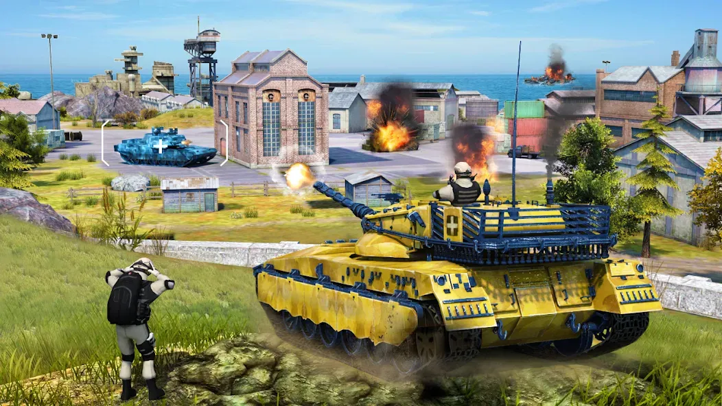 Tank Battle Army Games 2023  [МОД Бесконечные деньги] Screenshot 2