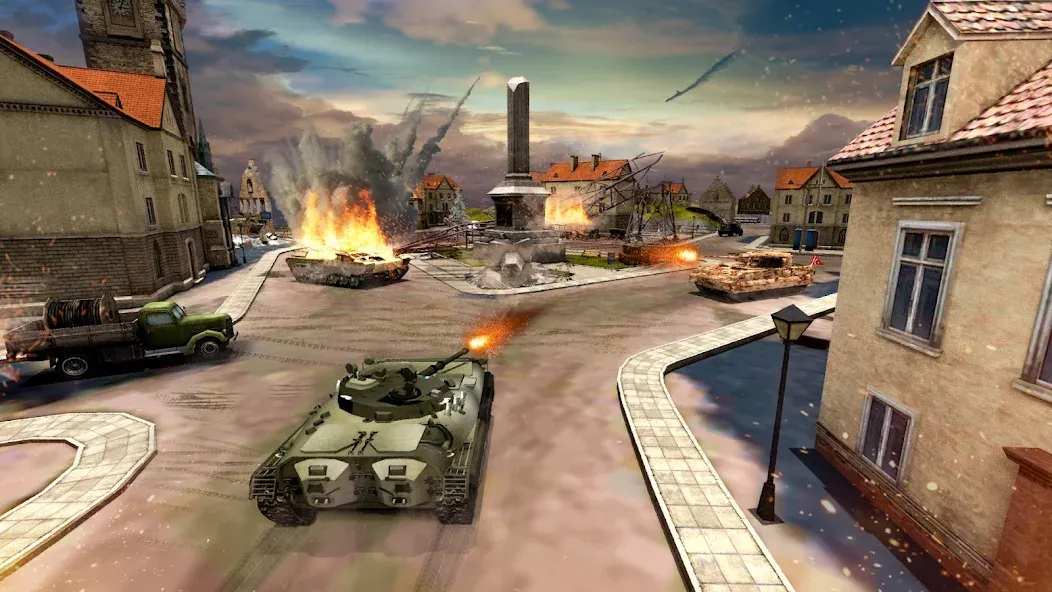 Tank Battle Army Games 2023  [МОД Бесконечные деньги] Screenshot 3