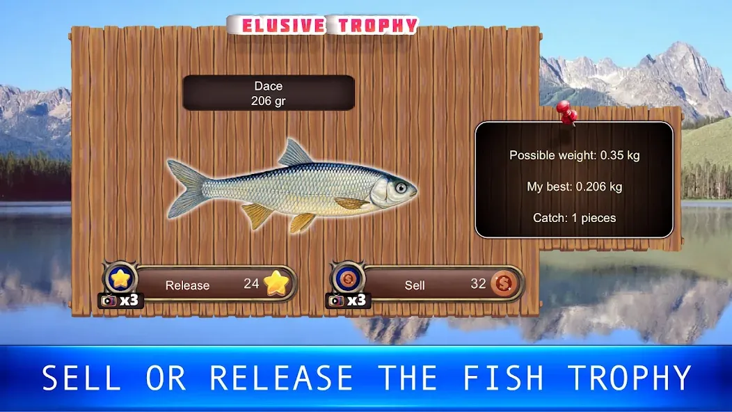 Fish rain: sport fishing  [МОД Бесконечные монеты] Screenshot 2