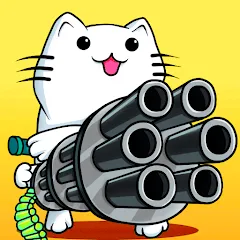 Взломанная Stickman Cat Gun offline games  [МОД Бесконечные монеты] - последняя версия apk на Андроид