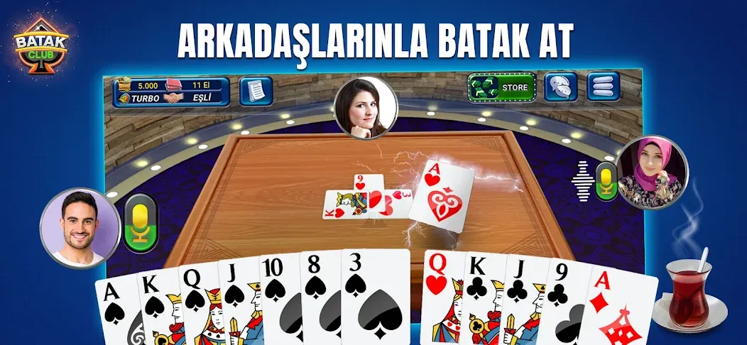 Batak Club - Play Spades (Батак Клуб)  [МОД Все открыто] Screenshot 1