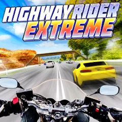 Взломанная Highway Rider Extreme - 3D Mot (Хайвей Райдер Экстрим)  [МОД Много денег] - стабильная версия apk на Андроид