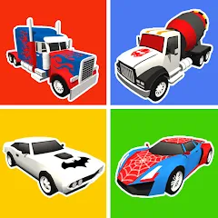 Взлом Superhero Car Merge Battle  [МОД Бесконечные монеты] - полная версия apk на Андроид