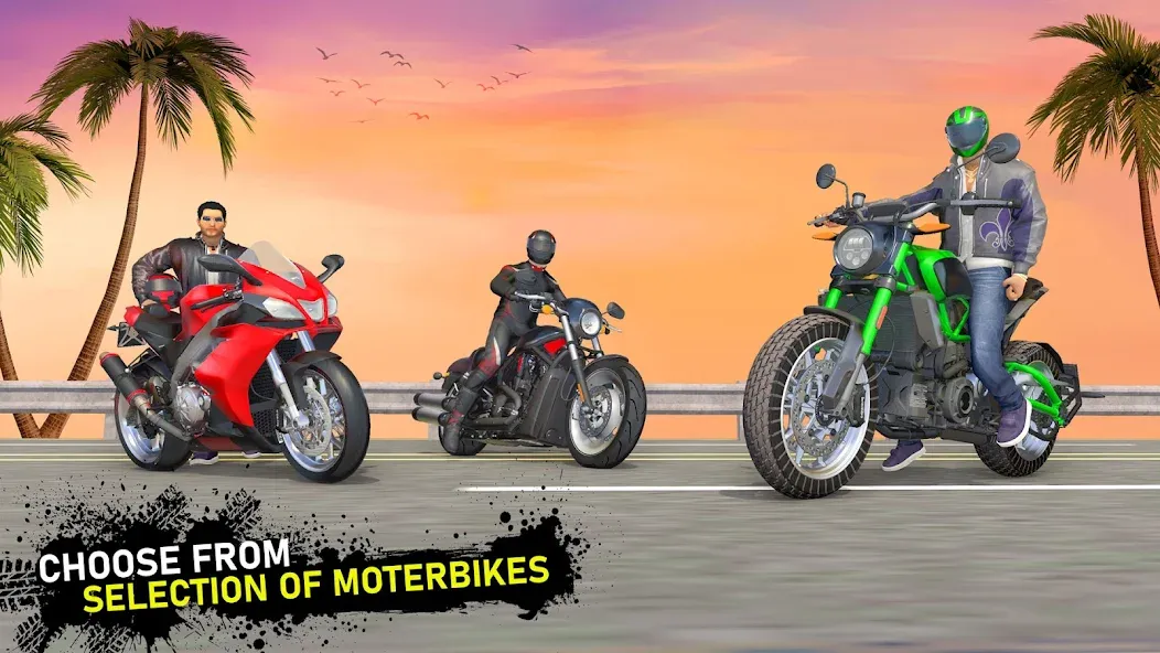 Moto Traffic Bike Race Game 3d (Мото Трафик Байк Рейс Гейм 3д)  [МОД Много денег] Screenshot 4