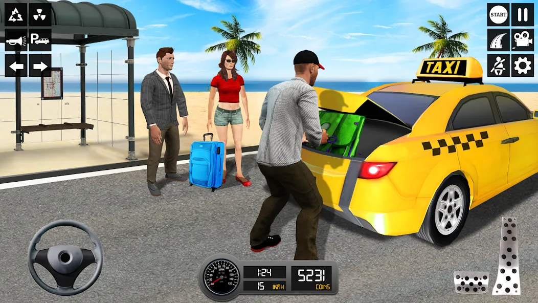 Taxi Simulator 3d Taxi Sim  [МОД Много денег] Screenshot 1