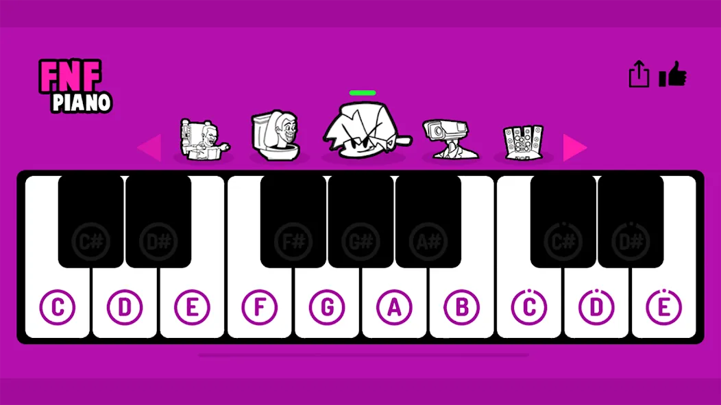 FNF Piano (ФНФ Пиано)  [МОД Меню] Screenshot 1