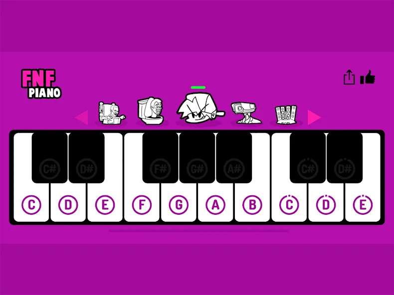 FNF Piano (ФНФ Пиано)  [МОД Меню] Screenshot 3