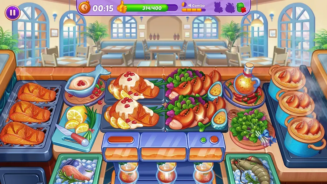 Cooking Crush - Cooking Game (Кукинг Краш)  [МОД Бесконечные монеты] Screenshot 2