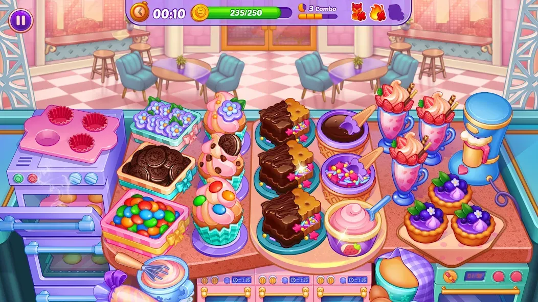 Cooking Crush - Cooking Game (Кукинг Краш)  [МОД Бесконечные монеты] Screenshot 3