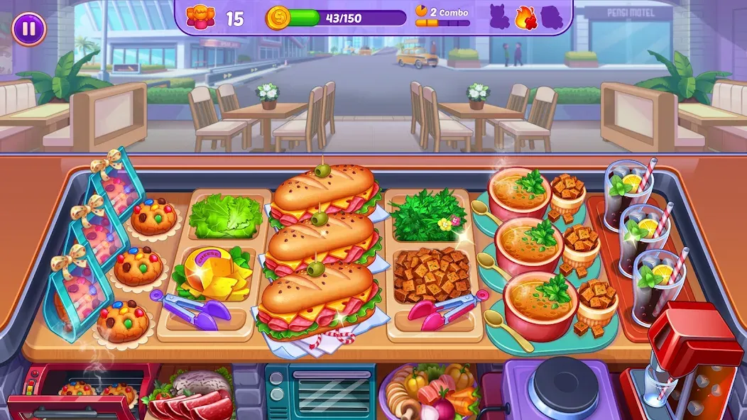 Cooking Crush - Cooking Game (Кукинг Краш)  [МОД Бесконечные монеты] Screenshot 4