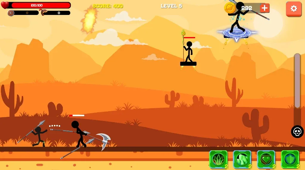 Spear war with Stickman (Спир вар)  [МОД Mega Pack] Screenshot 1