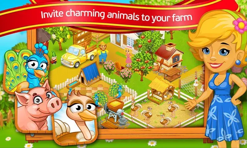 Farm Town: Cartoon Story  [МОД Menu] Screenshot 1