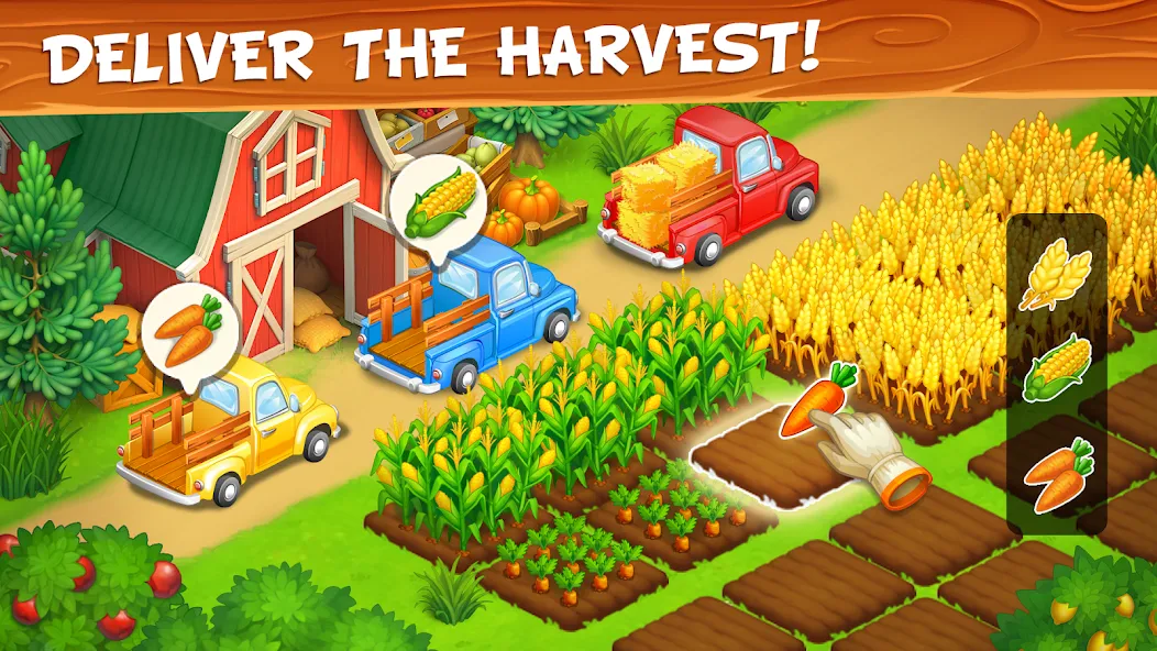 Farm Town - Family Farming Day (Фарм Таун)  [МОД Много денег] Screenshot 2