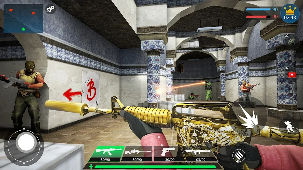 Commando Gun Shooting Games 3D  [МОД Unlocked] Screenshot 4