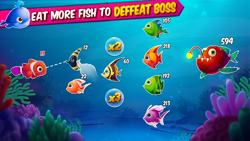 Big Eat Fish Games Shark Games  [МОД Все открыто] Screenshot 2