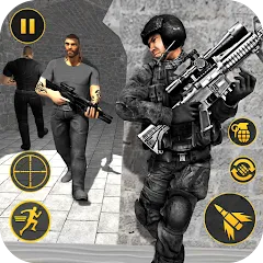 Взлом Anti Terrorist Shooting Game  [МОД Menu] - стабильная версия apk на Андроид