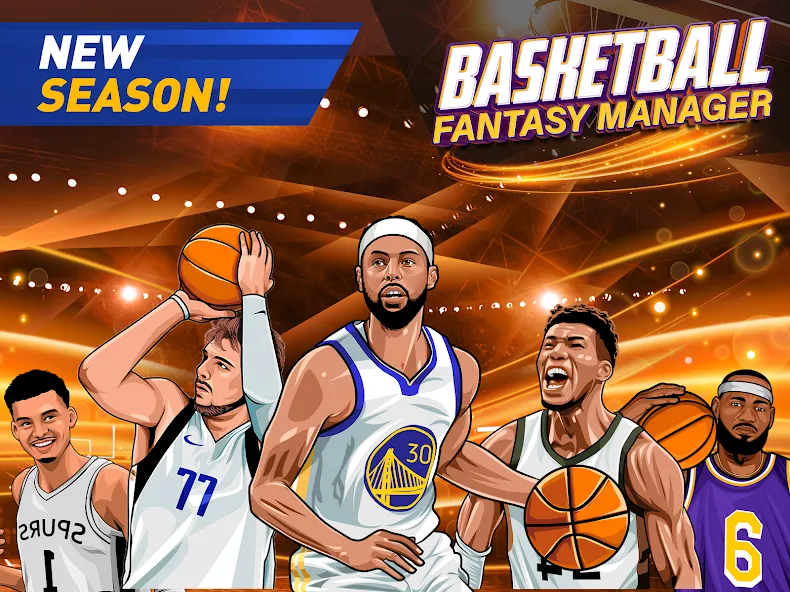 Basketball Fantasy Manager NBA  [МОД Все открыто] Screenshot 1