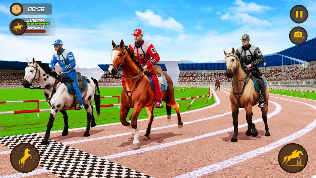 Horse Racing Game: Horse Games  [МОД Бесконечные монеты] Screenshot 2