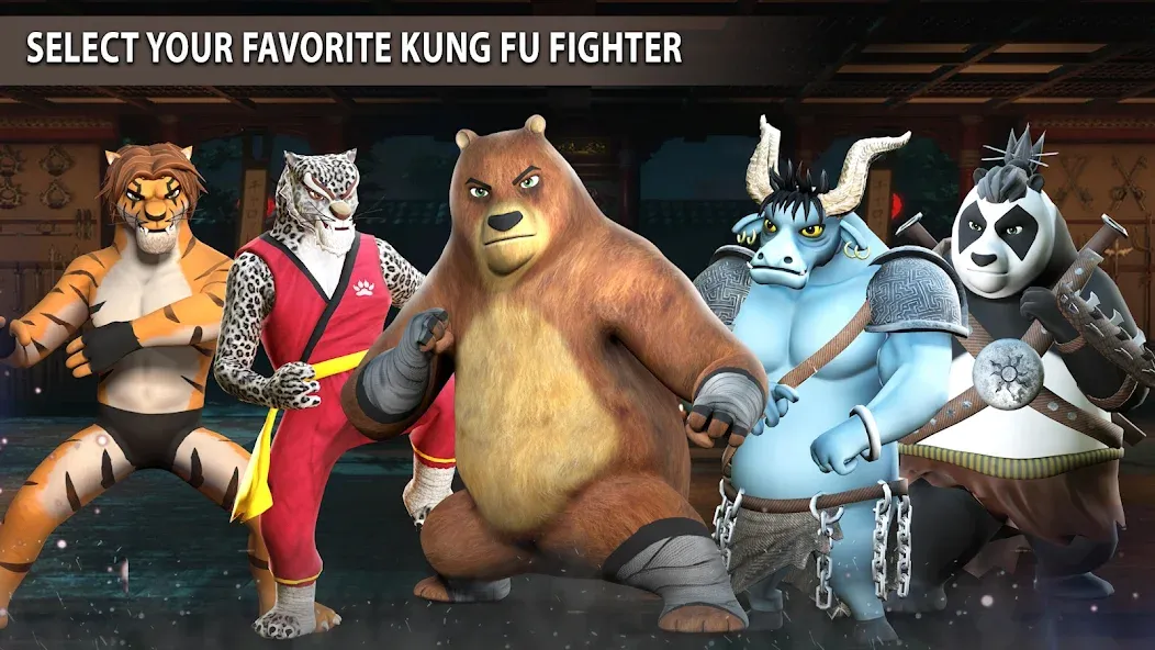 Kung Fu Animal: Fighting Games (Кунгфу животное)  [МОД Unlimited Money] Screenshot 4