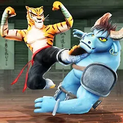 Скачать взломанную Kung Fu Animal: Fighting Games (Кунгфу животное)  [МОД Unlimited Money] - стабильная версия apk на Андроид