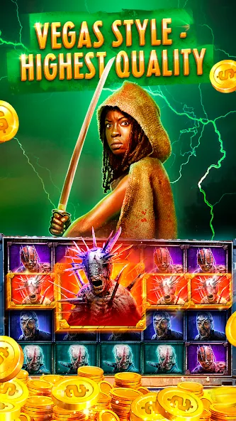 The Walking Dead Casino Slots (Зе Вокинг Дед Казино Слотс)  [МОД Unlocked] Screenshot 1