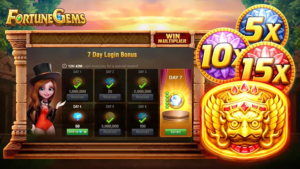 Slot Fortune Gems-TaDa Games (Слот Форчун Гемс)  [МОД Mega Pack] Screenshot 3