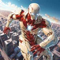 Взлом Super hero Flying iron jet man  [МОД Все открыто] - стабильная версия apk на Андроид