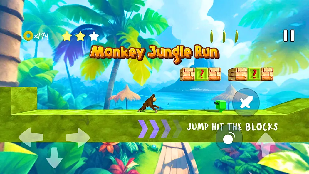 Monkey jungle run kong gorilla  [МОД Много денег] Screenshot 2