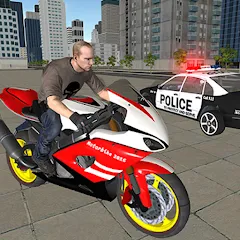 Скачать взломанную Bike Driving: Police Chase  [МОД Меню] - стабильная версия apk на Андроид