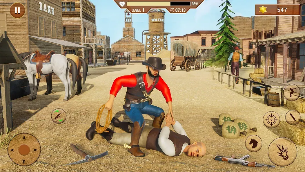 West Cowboy Shooting Games 3D  [МОД Unlocked] Screenshot 2