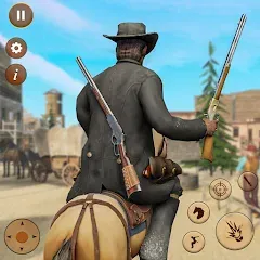 Скачать взлом West Cowboy Shooting Games 3D  [МОД Unlocked] - стабильная версия apk на Андроид