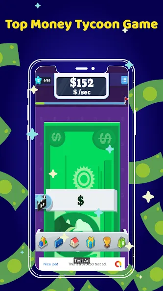 Money Clicker Game -Money Rain  [МОД Все открыто] Screenshot 1