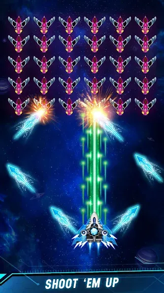 Space shooter - Galaxy attack (Спейс шутер)  [МОД Unlocked] Screenshot 1