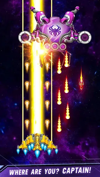 Space shooter - Galaxy attack (Спейс шутер)  [МОД Unlocked] Screenshot 2