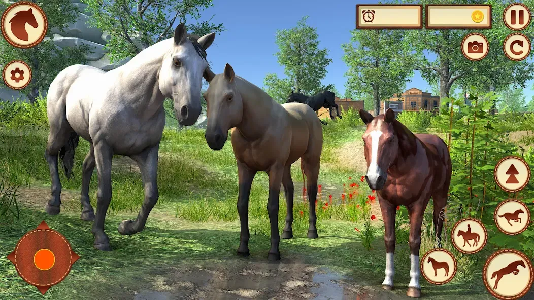 Virtual Wild Horse Family Sim (Виртуальное семейство диких лошадей)  [МОД Меню] Screenshot 5