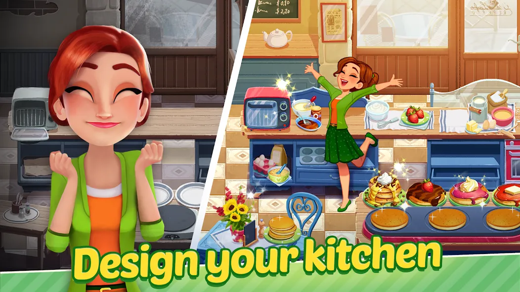 Delicious World - Cooking Game (Делишес Ворлд)  [МОД Бесконечные монеты] Screenshot 1