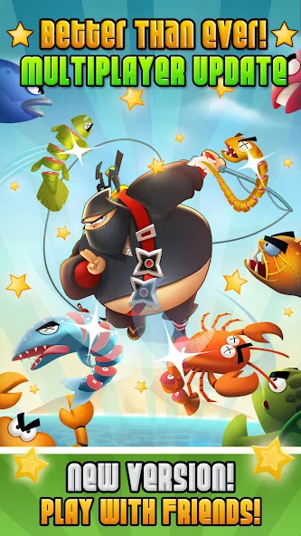 Ninja Fishing (Ниндзя Фишинг)  [МОД Бесконечные монеты] Screenshot 1