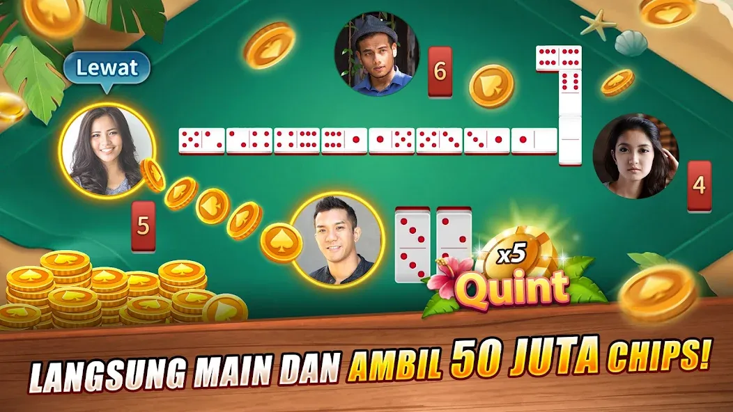 LUXY Domino Gaple QiuQiu Poker (Лукси Домино Гапл Киукиу Покер)  [МОД Бесконечные деньги] Screenshot 1