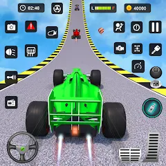 Скачать взломанную Formula Car Stunt - Car Games (Формула автомобиль трюк)  [МОД Бесконечные деньги] - последняя версия apk на Андроид