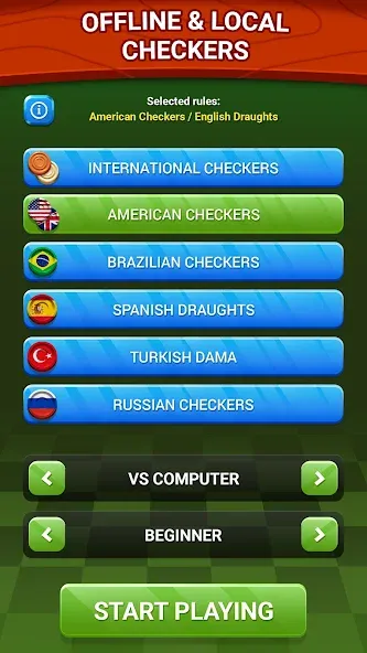 Checkers - Online & Offline  [МОД Меню] Screenshot 4