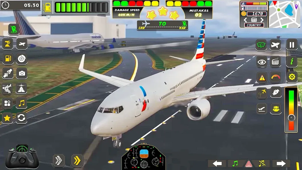 Real Flight Sim Airplane Games (Реал Флайт Сим Авиасимуляторы игры на самолеты)  [МОД Menu] Screenshot 1