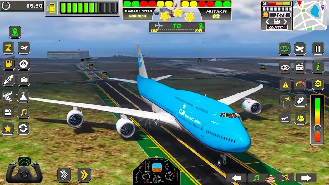 Real Flight Sim Airplane Games (Реал Флайт Сим Авиасимуляторы игры на самолеты)  [МОД Menu] Screenshot 2