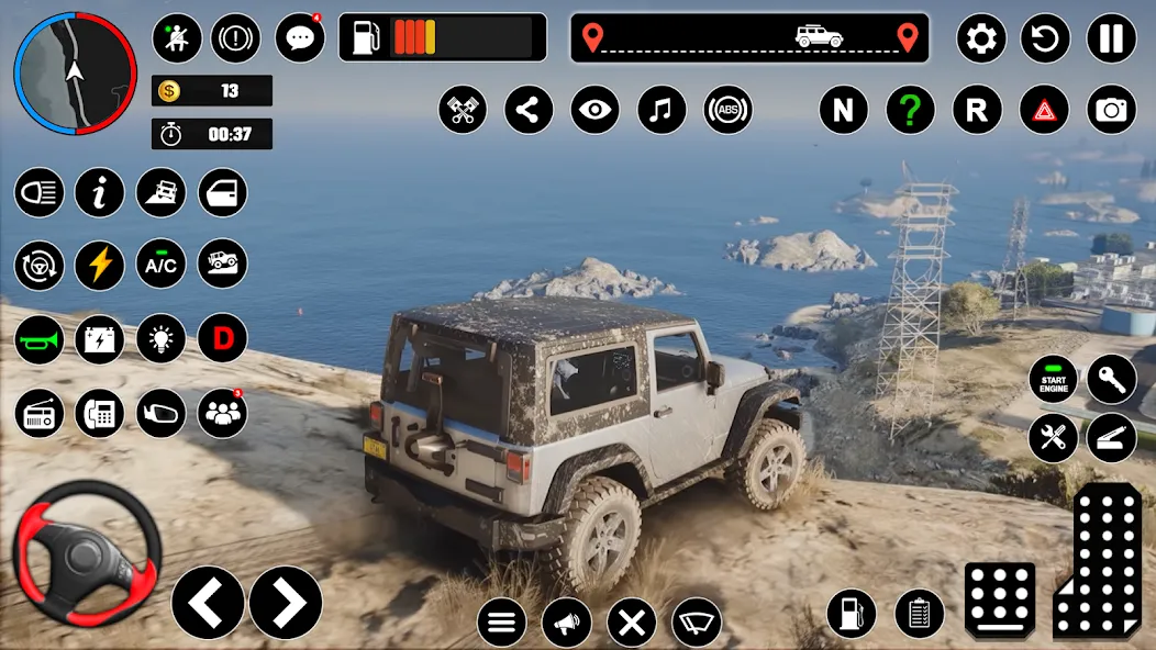 Offroad Jeep Driving & Parking  [МОД Бесконечные монеты] Screenshot 5