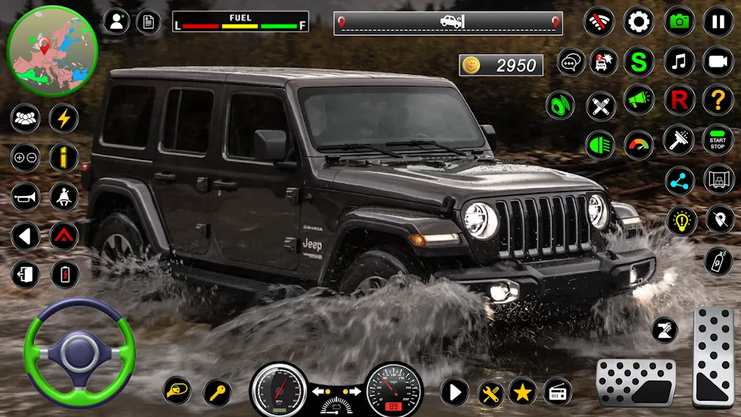 Jeep Driving Simulator offRoad (Джип Драйвинг Симулятор вне дороги)  [МОД Unlimited Money] Screenshot 2