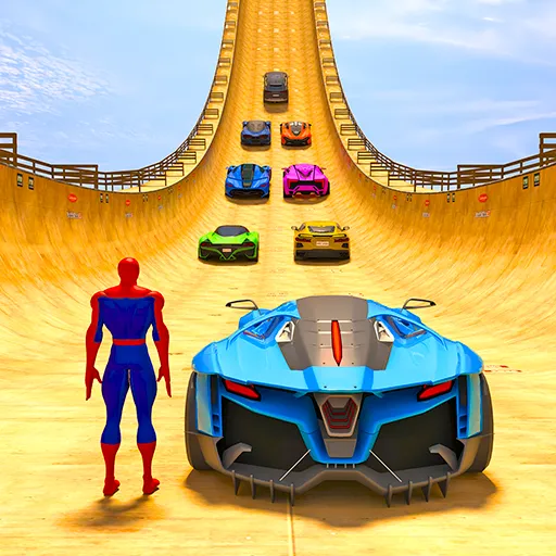 Superhero Car: Mega Ramp Games (Рамп Кар Гейм)  [МОД Все открыто] Screenshot 2